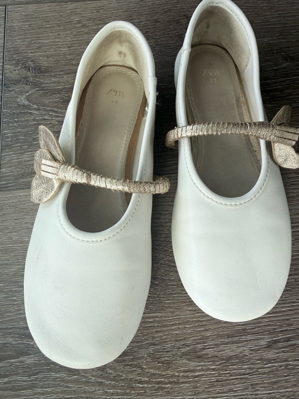ZARA White girls(kids) Slip-On Loafers